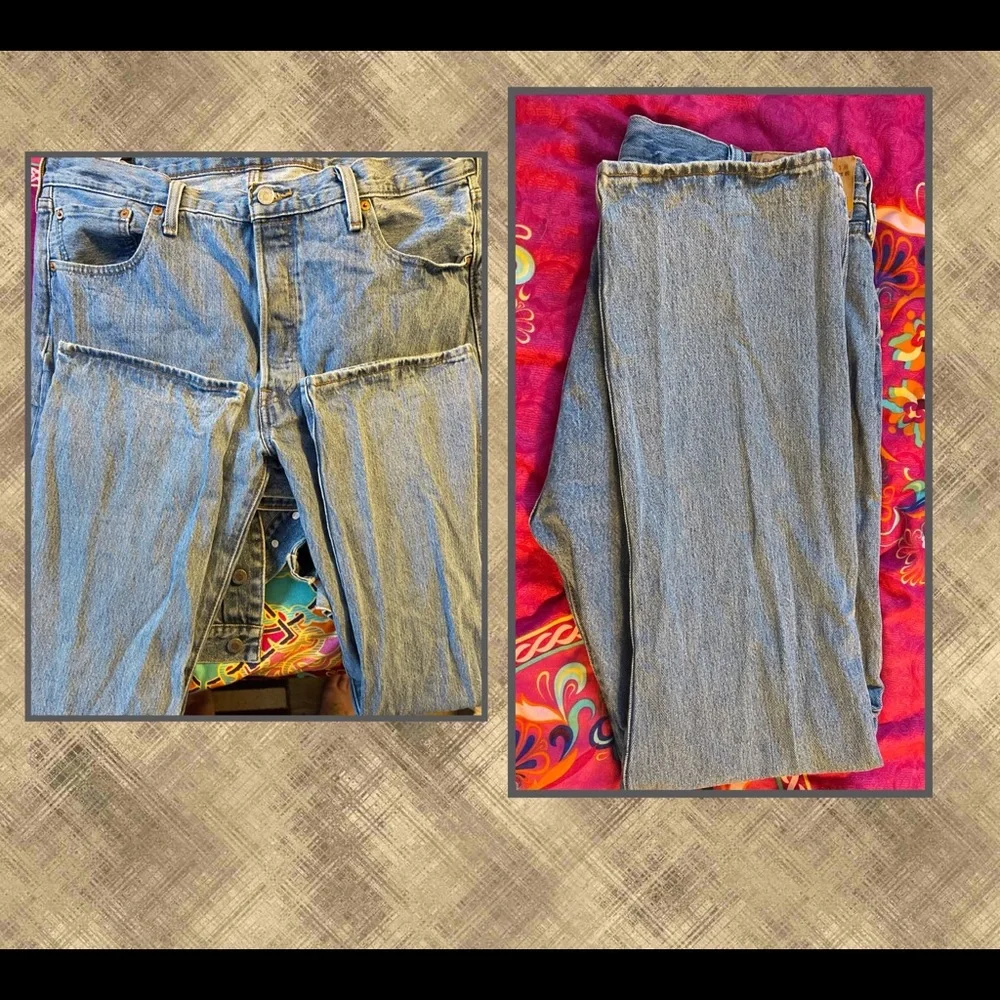 NEW Original LEVI’S 501 Medium wash 5 pocket, 5 button closure. Size 38” x 32” - Picture 3 of 4